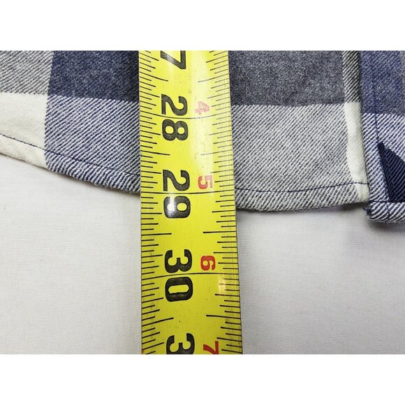 Untuckit Slim Fit Size Large Men Blue White Gray Check Flannel Long Sleeve Shirt - Picture 7 of 9